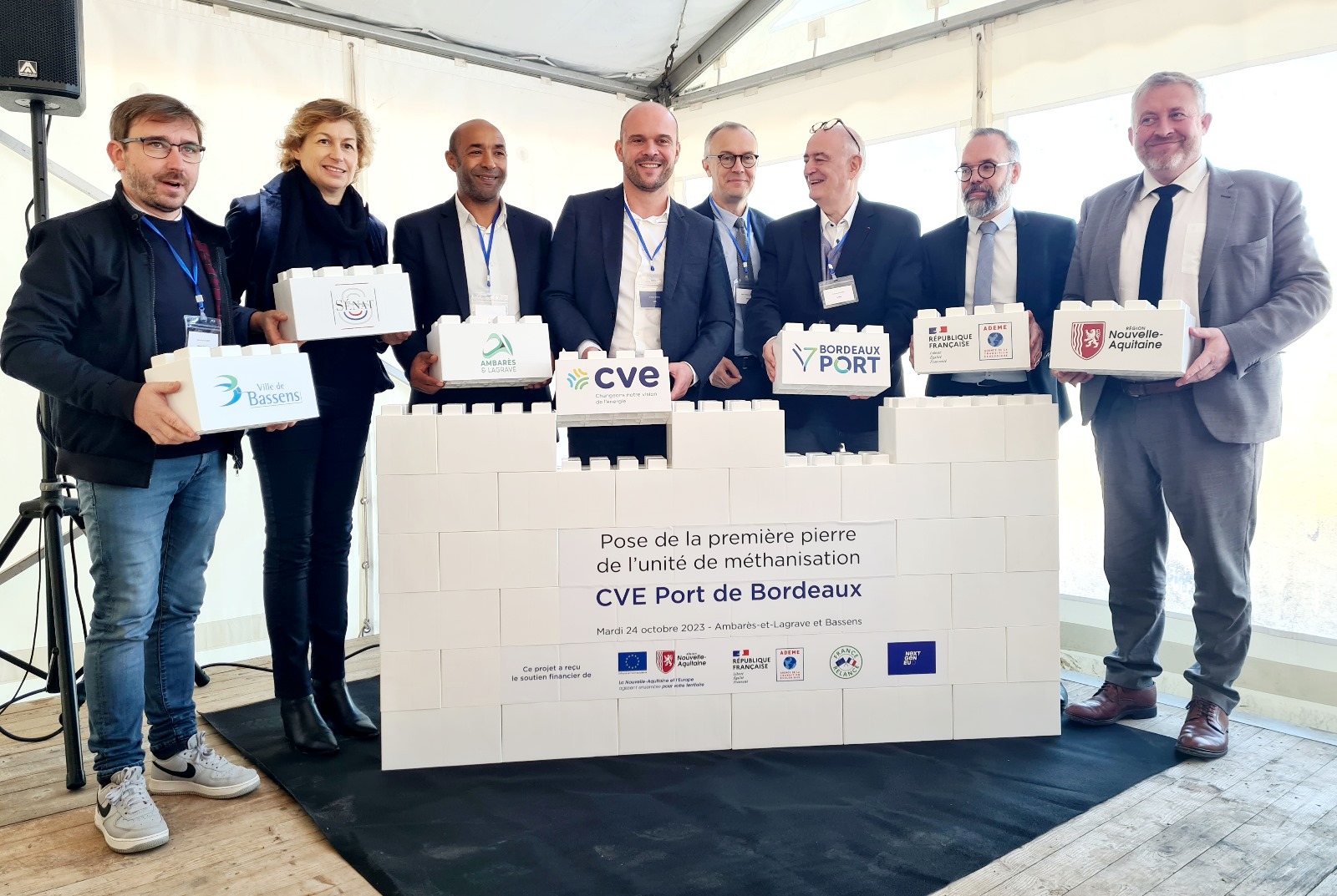 Port de Bordeaux : Pose de la Première pierre de l’unité de méthanisation CVE Port de Bordeaux